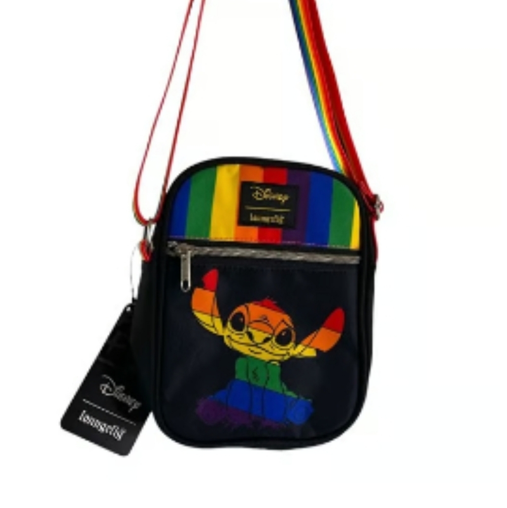 LOUNGEFLY | RARE Disney Stitch Pride 🏳️‍🌈 Rainbow Crossbody ~ Collectible